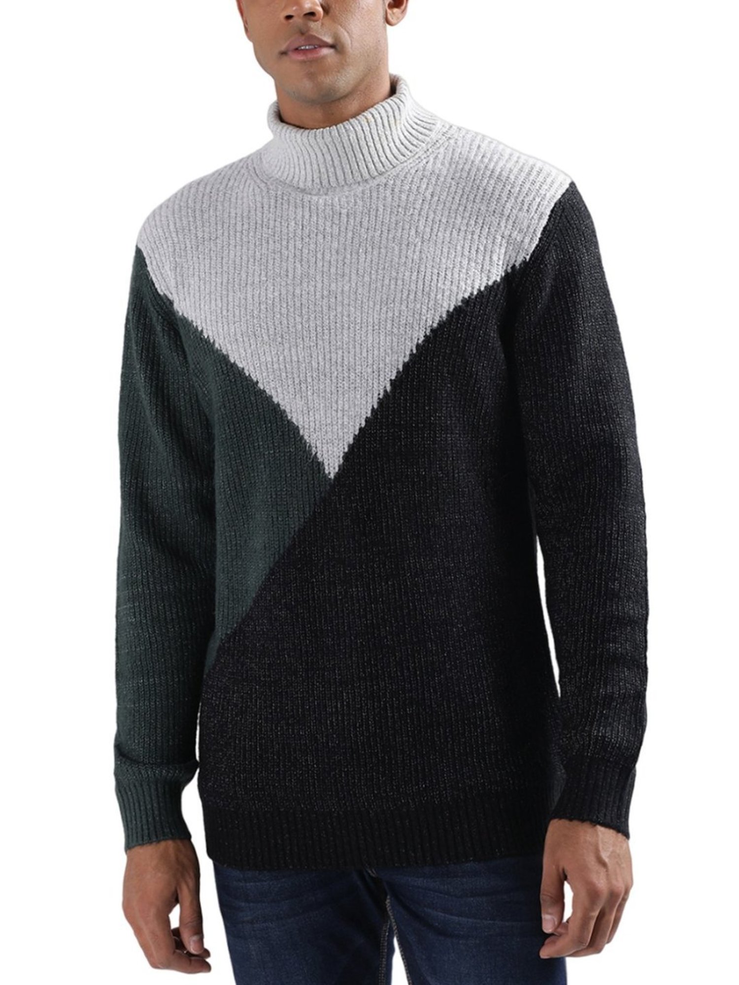 Lindbergh Multi Regular Fit Colour Block Sweaters