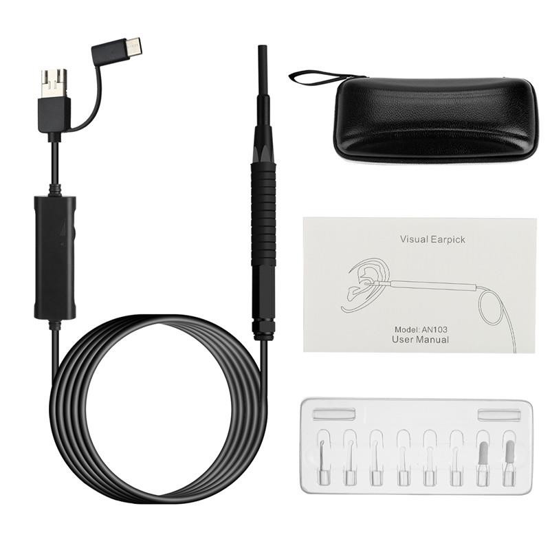 Ear Cleaning Endoscope 3 in1 USB HD Visual Ear Spoon 3.9mm Mini Camera Android