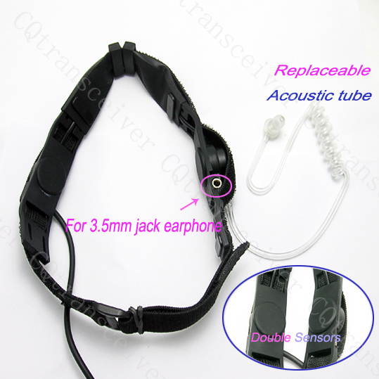 Heavy duty Throat mic earpiece for Motorola Talkabout EM1000R EM350R