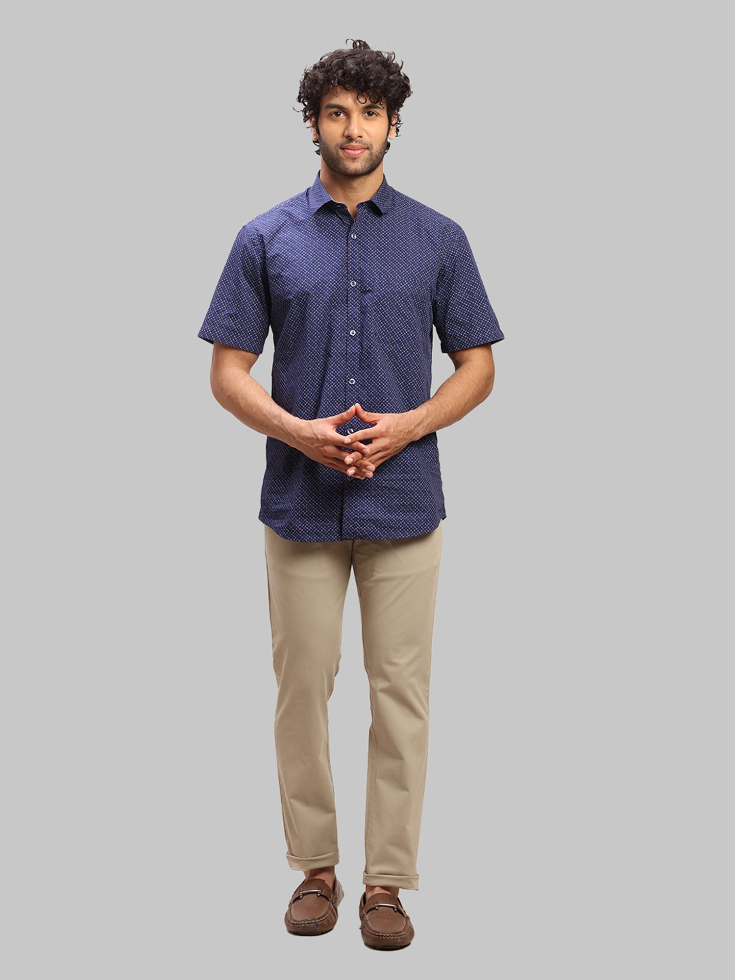 Parx Grey Tapered Fit Trousers