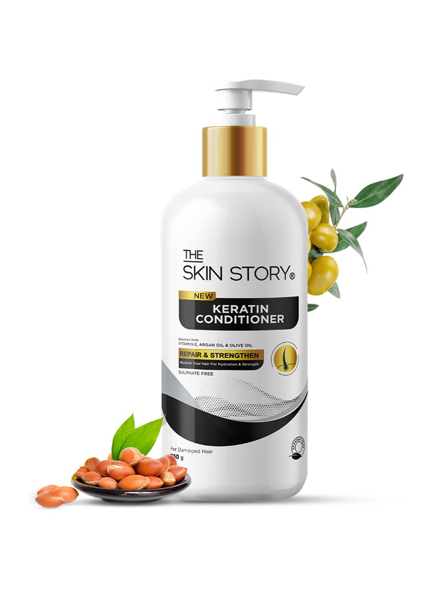 The Skin Story Vitamin E & Olive Oil Repair & Strengthen Keratin Conditioner - 250 gm
