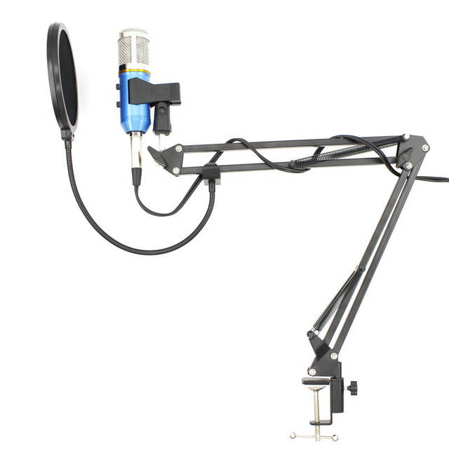 MK F200FL USB Audio Studio Vocal Recording Microfono Professional Condenser Microphone With Holder Stand Pop Filter for Computer