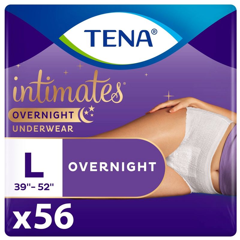 TENA Incontinence Underwear for Women for Overnight - L - 56ct