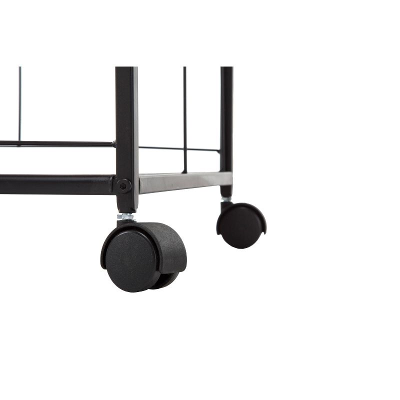 Weston Wood & Metal Rolling File Cabinet Brown/Black - Summerland Home