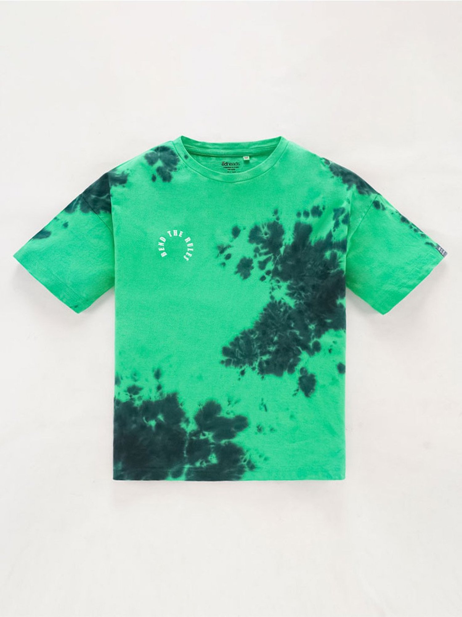Edheads Kids Green Cotton Printed T-Shirt