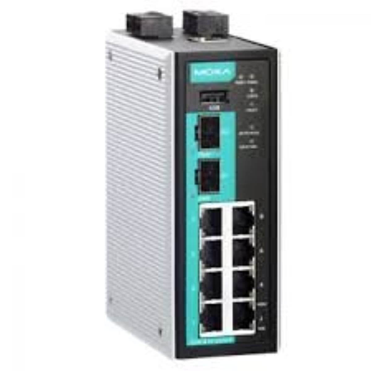 MOXA EDR-810-2GSFP-T - Industrial Secure Router with Switch/Firewall/NAT/VPN, 8 10/100BaseT(X) Ports, 2 1000BaseSFP Slots, 1 WAN, -10 to 75C