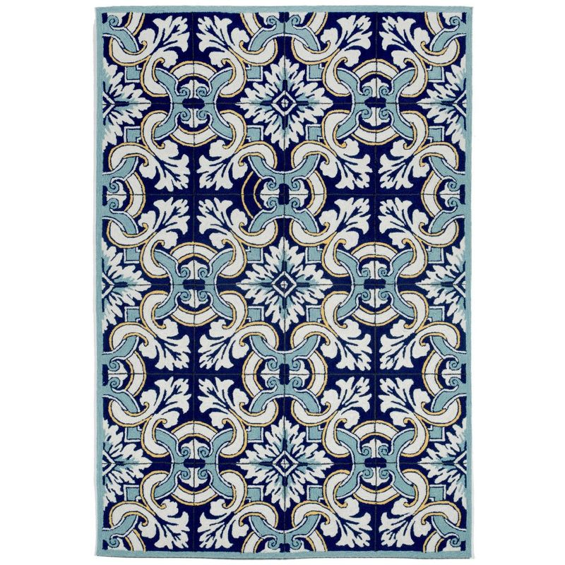1'8"x2'6" Oval Braided Plaid Accent Rug Multicolored - The Lakeside Collection