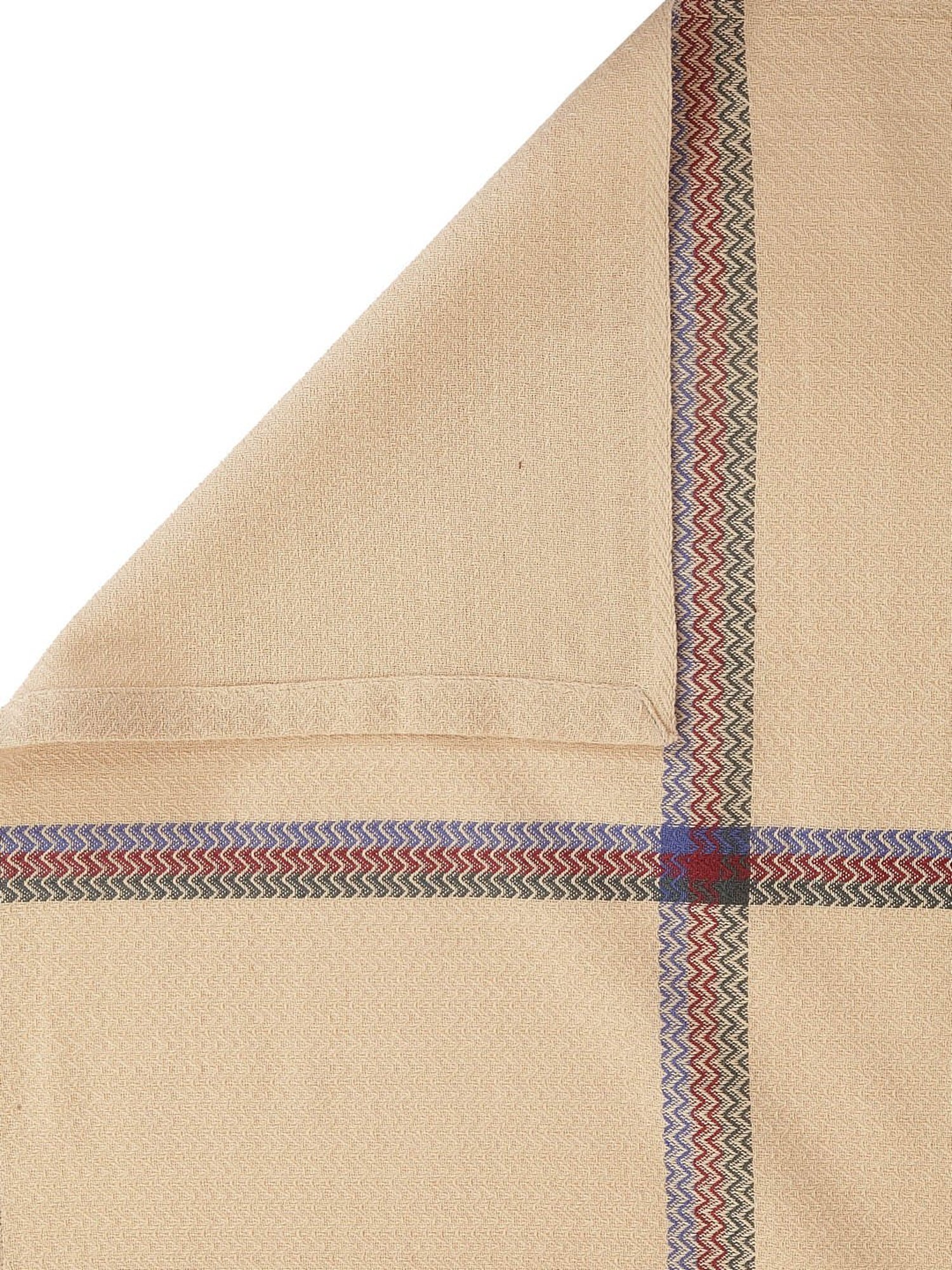 Klotthe Beige Cotton 200 GSM 6 Seater Table Cover - Set of 1