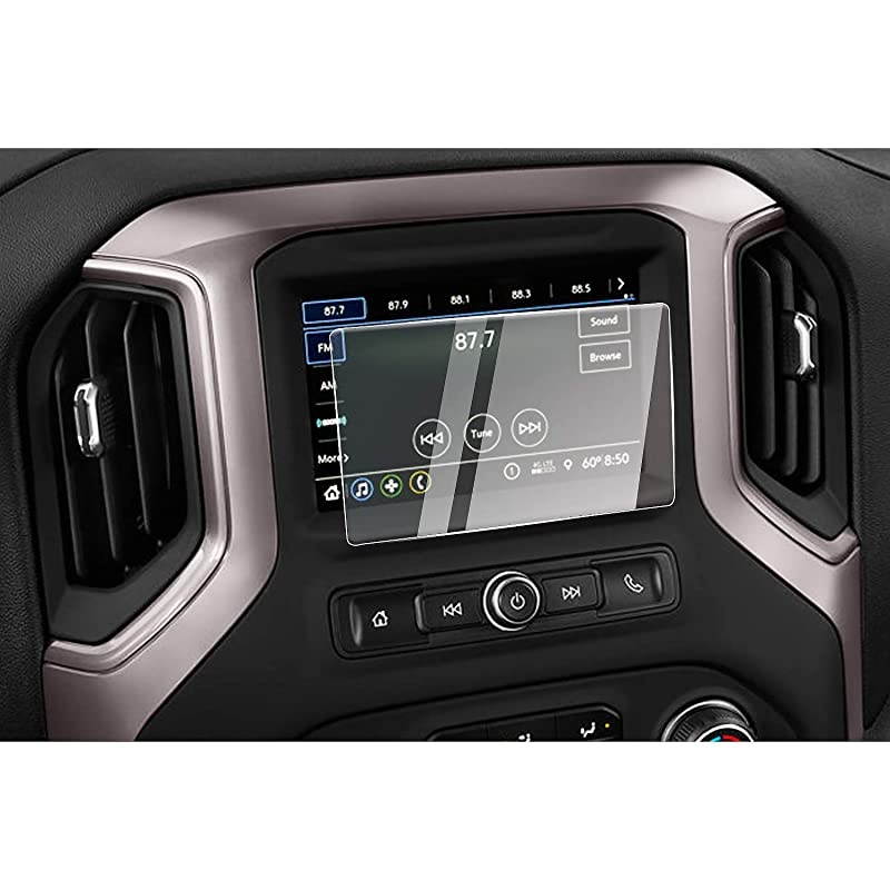 for 2019 2020 2021 Silverado 1500 Infotainment 3 Car Touchscreen Navigation Touch Screen Protector, HD Clear Tempered Glass 9H Scratch Resistance (7IN)
