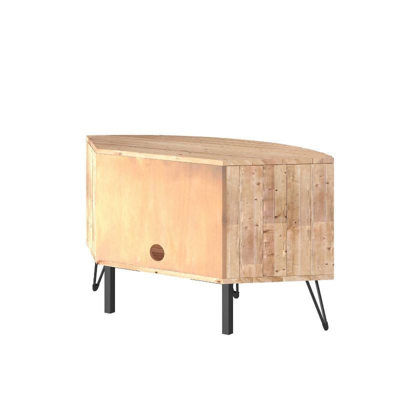 Altona Corner TV Stand for upto 42" Natural/Black - Summerland Home