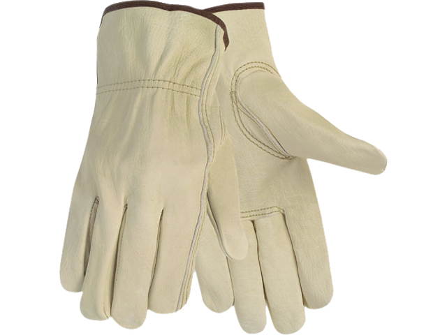 Memphis 3215M Economy Leather Driver Gloves, Medium, Cream