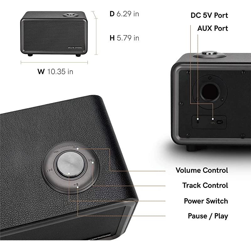 Bluetooth Speakers Computer Cell Phones Portable Wireless Speaker Loud HD Stereo Sound Rich Bass Immersive