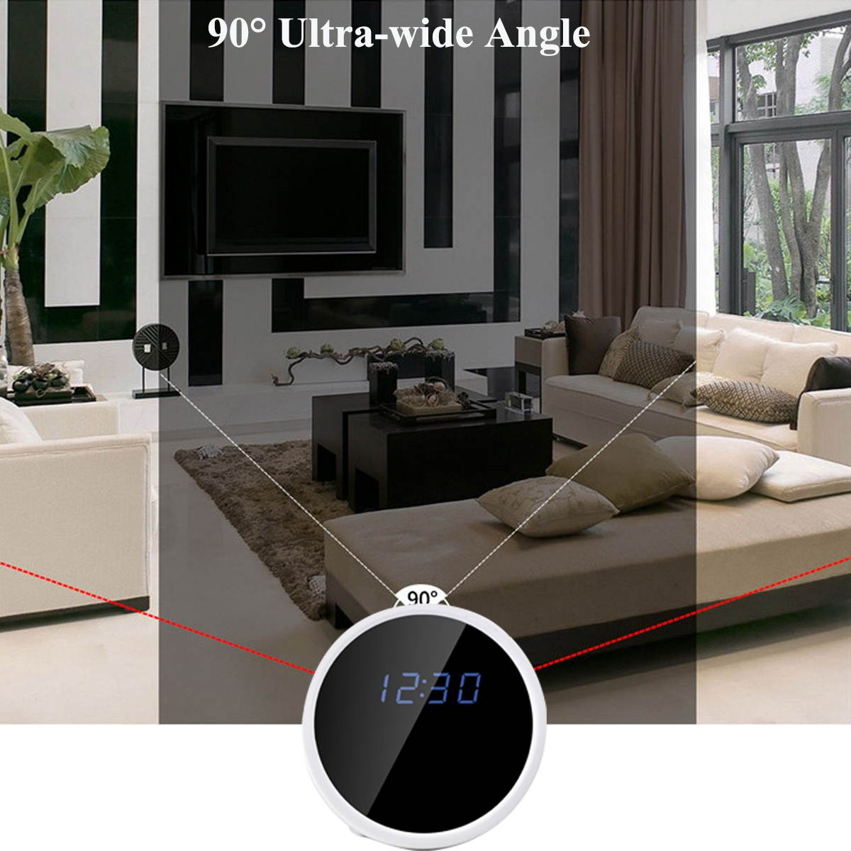 HD 1080P Wireless WiFi Hidden Camera Alarm Clock Camera Motion Cam DVR Night Vision