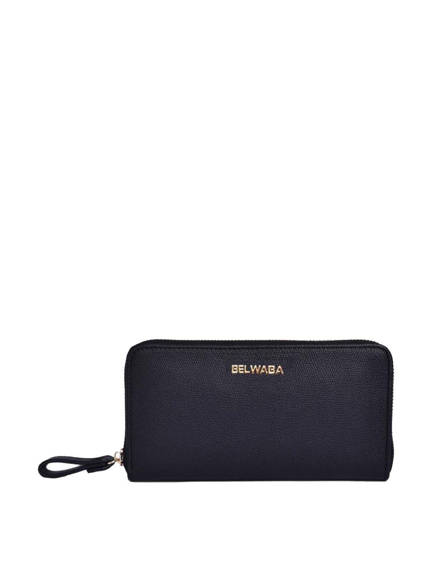 BELWABA Black Solid Zip Around Wallet for Women