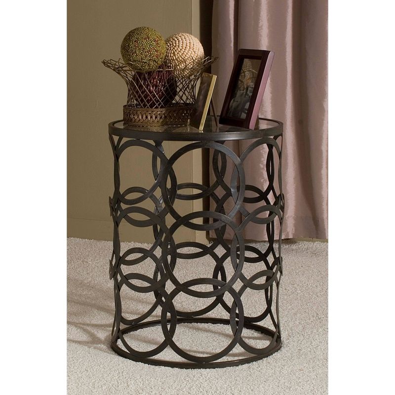 Interlocking Circles Side Table Bronze - FirsTime