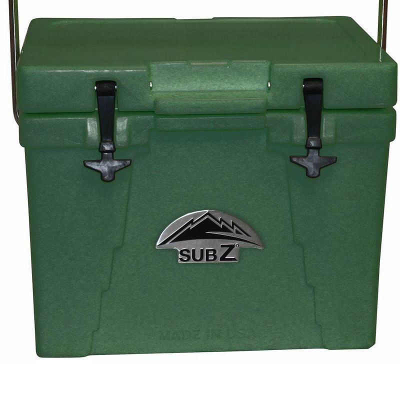 Sub Z 23 Quart Double Wall Insulated Portable Cooler with Handle, Forest Green
