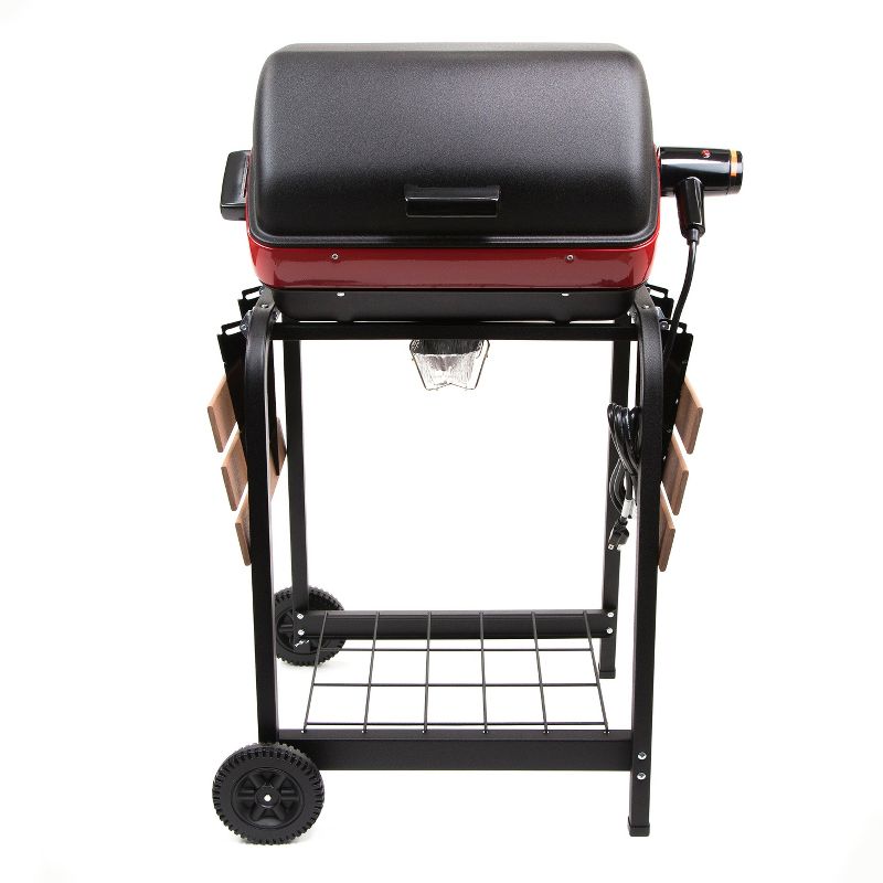 Americana Electric Cart Grill with Composite Wood Side Tables and Shelf Model 9325U - Meco