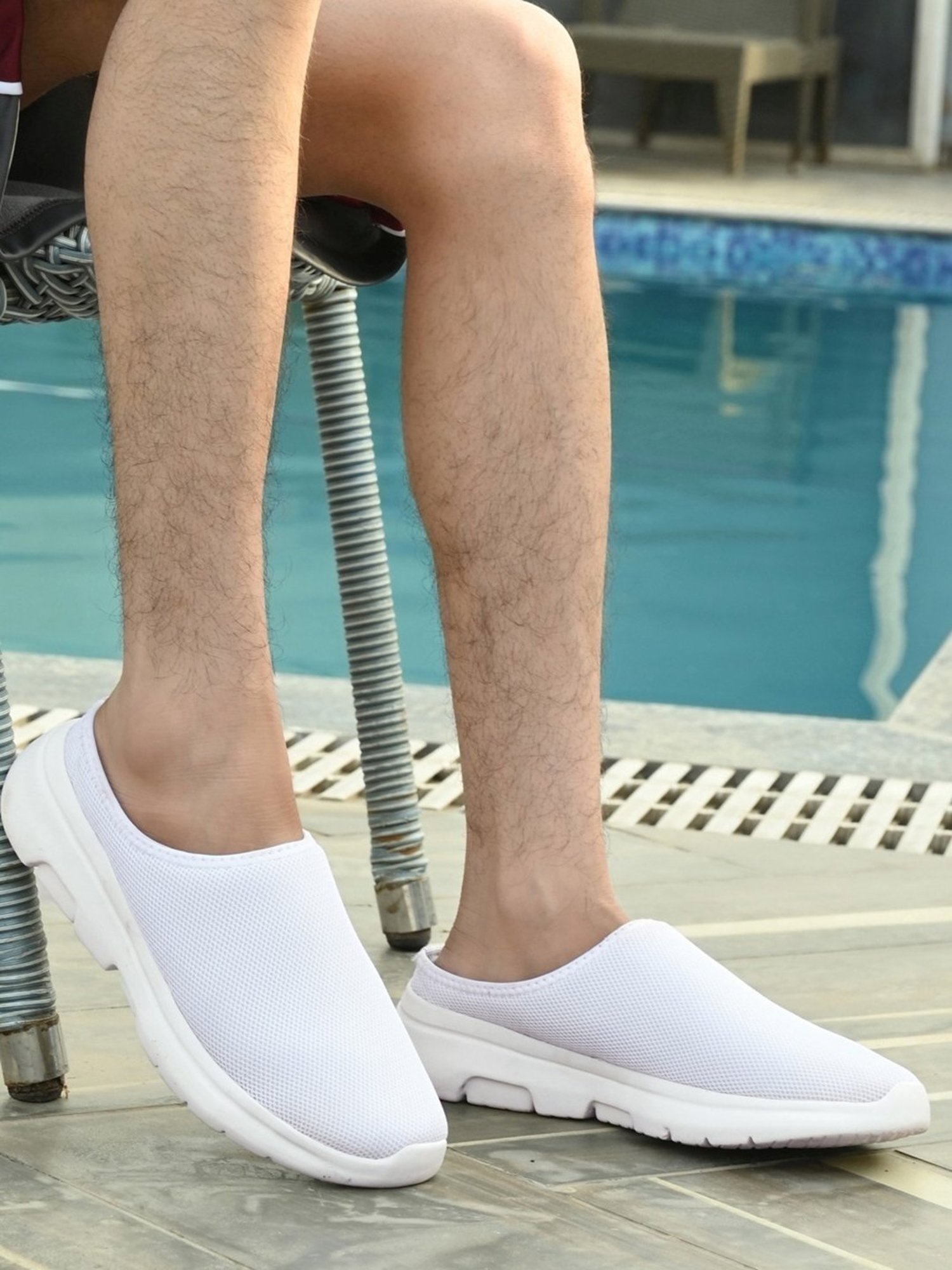 Yuuki Men's White Mule Shoes