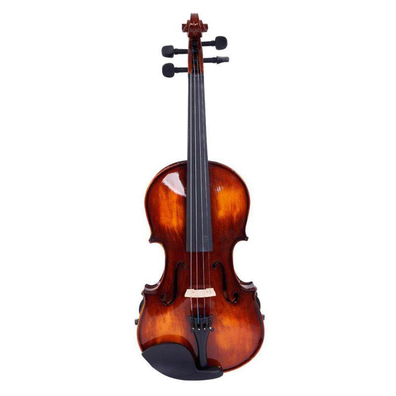 3/4 Spruce Wood Acoustic Violin w/Case Bow Rosin Extra Strings Shoulder Rests