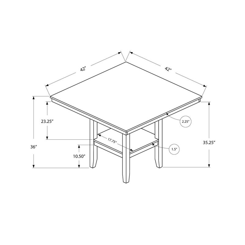 Dining Table - Counter Height - Cappuccino - EveryRoom