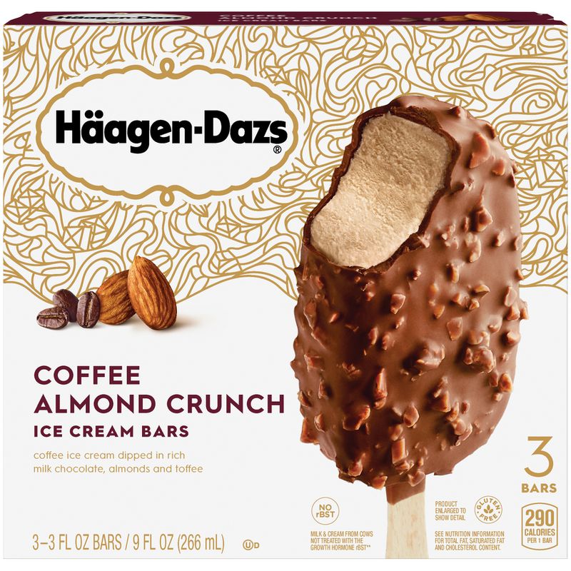 Haagen-Dazs Coffee Almond Crunch Ice Cream Bars - 3pk - 3oz