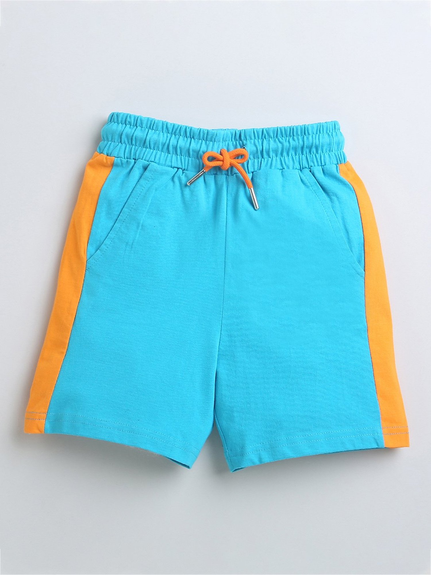 Bumzee Kids Multicolor Color Block T-Shirt with Shorts