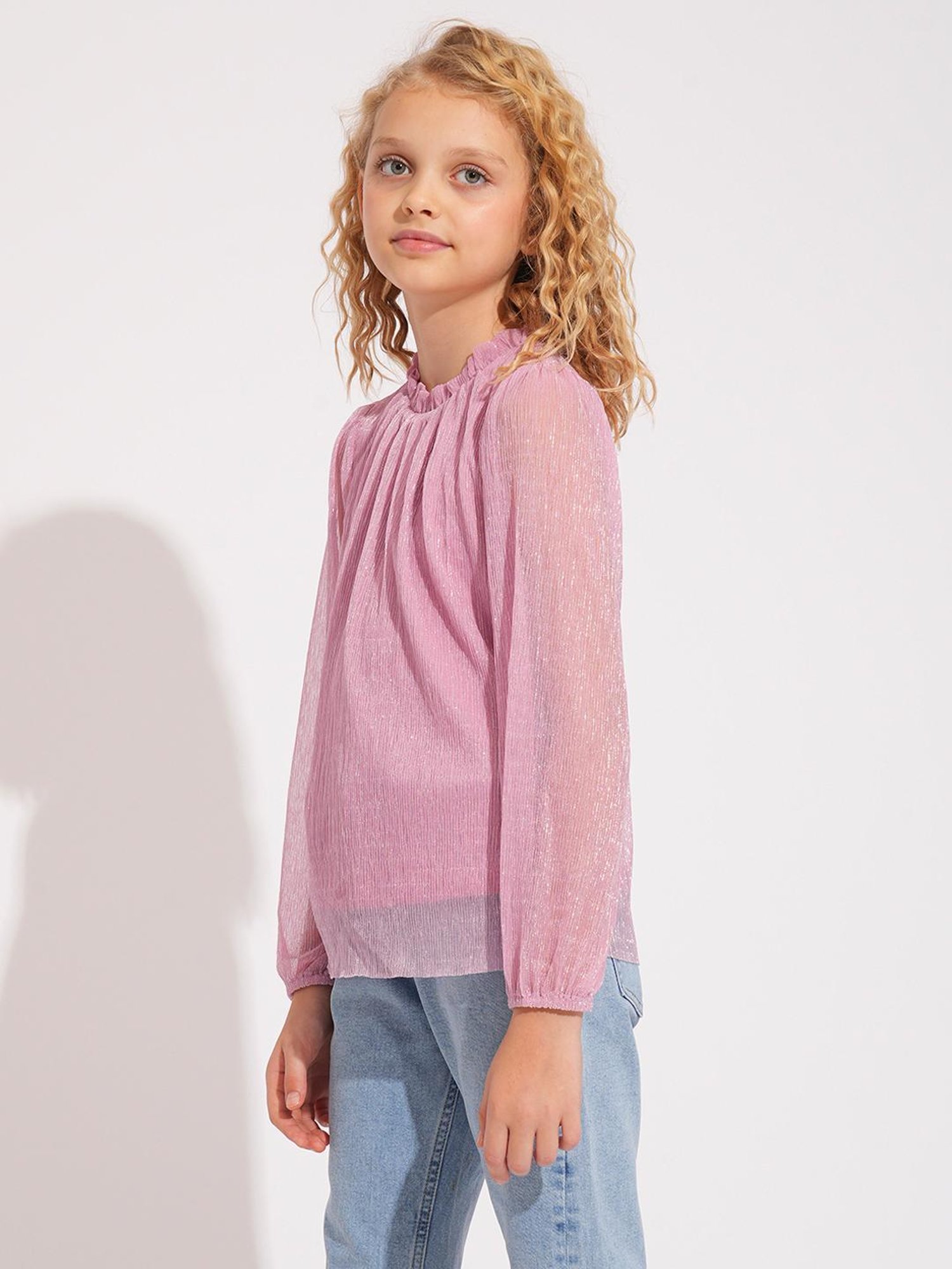 VERO MODA GIRL Kids Roseate Spoonbill Textured Top
