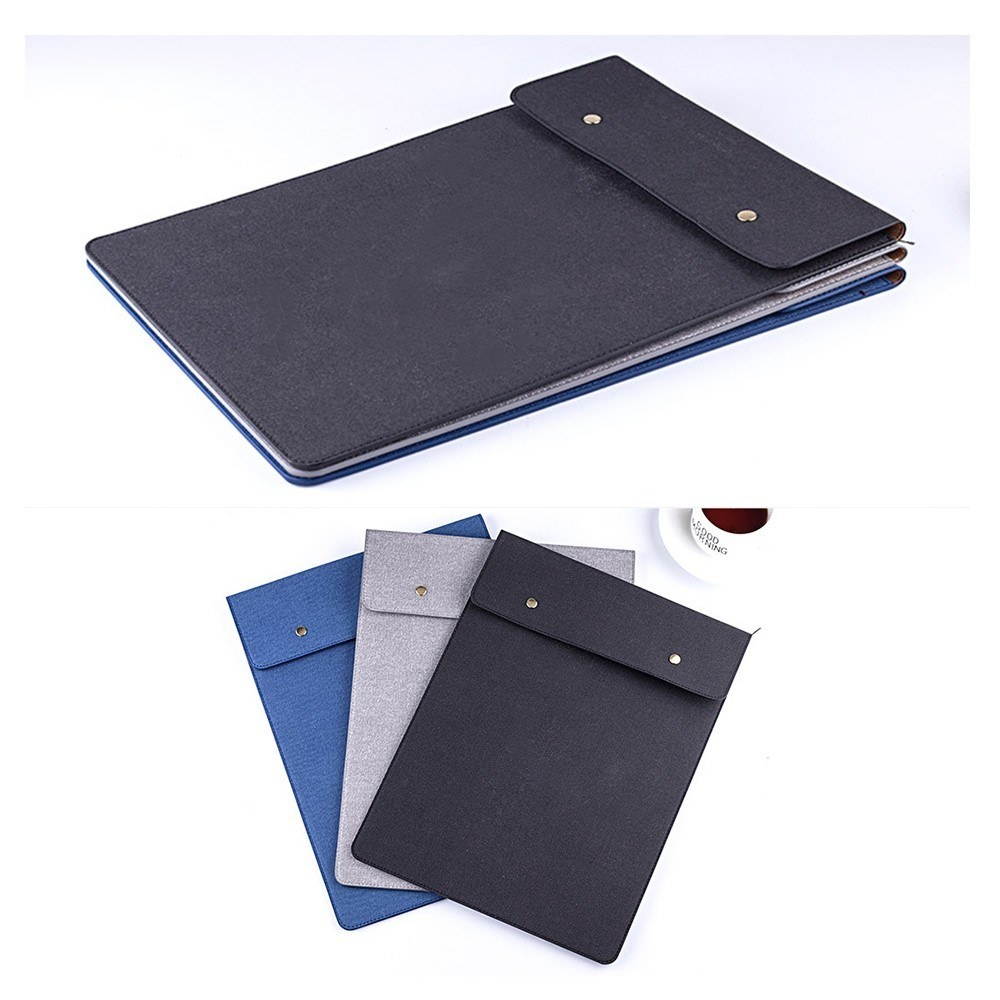 Creative PU Leather Portfolio A4 File Pouch Document Bag Contract Invoice Bill Storage Organizer for Office