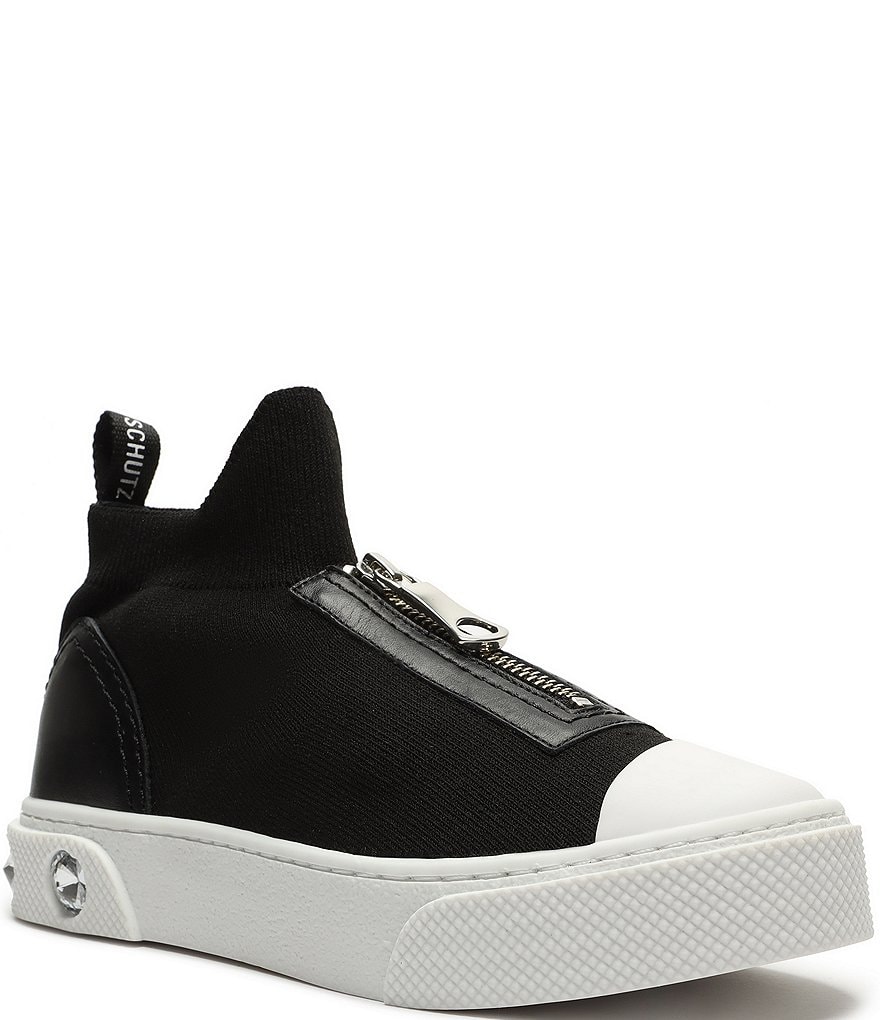 Schutz Maryanne Studded Detail Zip Front Sneakers