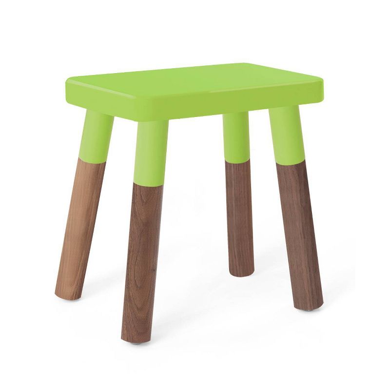 Set of 2 Peewee Wood Veneer Kids' Chairs Walnut/Green - Nico & Yeye