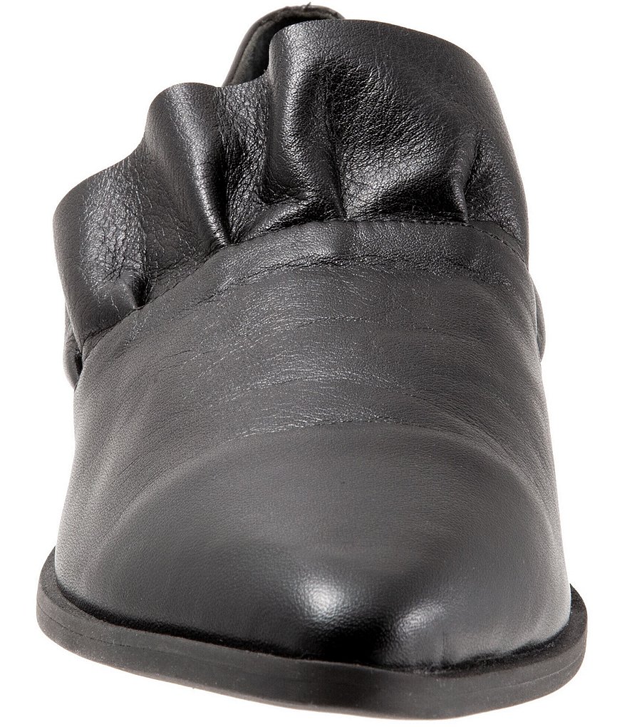 Bueno Burcu Leather Ruffle Slip-On Loafers