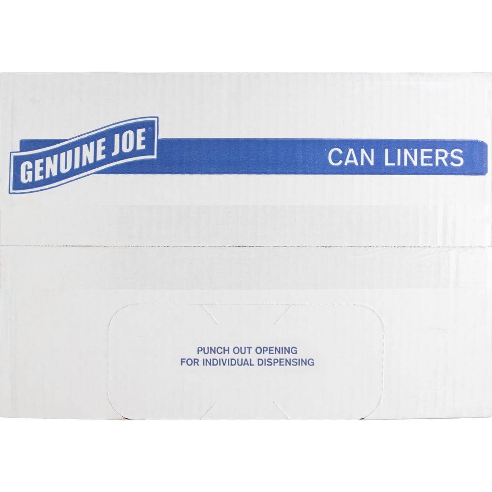 Genuine Joe Heavy-Duty Trash Bags 1.5 Mil 55-60 Gallon 50/CT Black 01535
