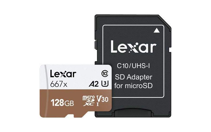 Lexar Professional 667x 128GB microSDXC UHS-I/U3 Card (LSDMI128BNA667A)