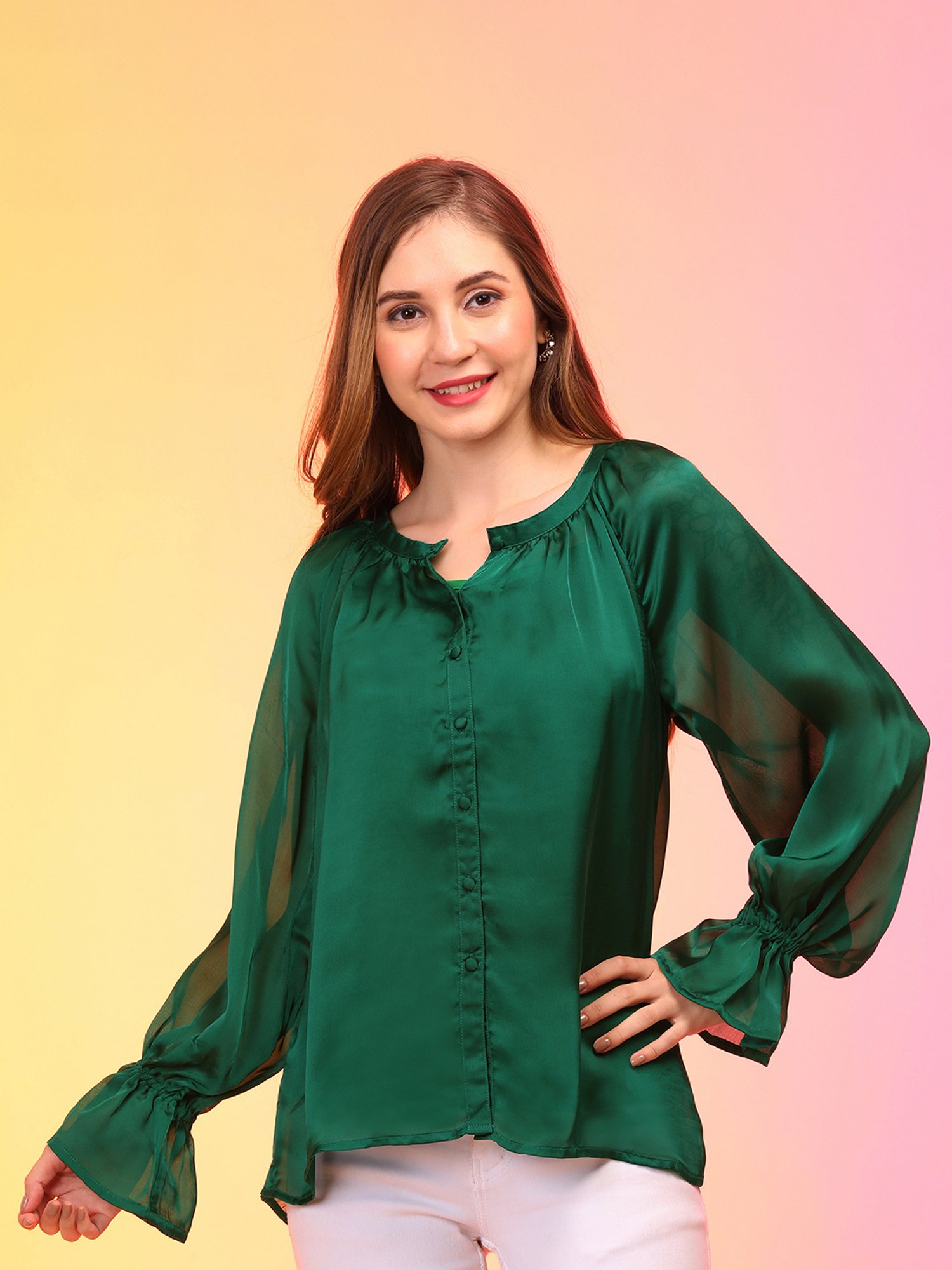 Globus Green Relaxed Fit Top
