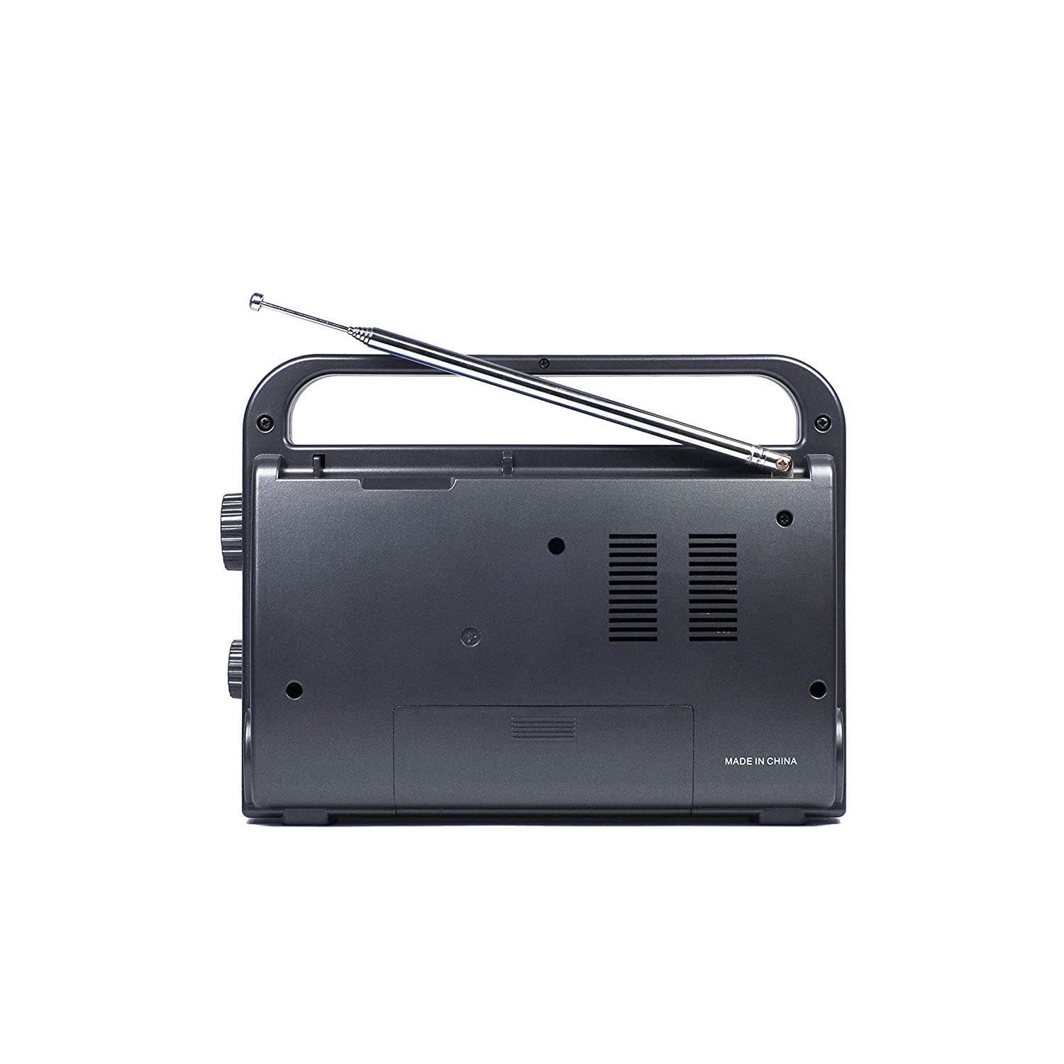 Kaito KA390 Portable AM/FM Shortwave NOAA Weather Radio with LED Flashlight, Color Black