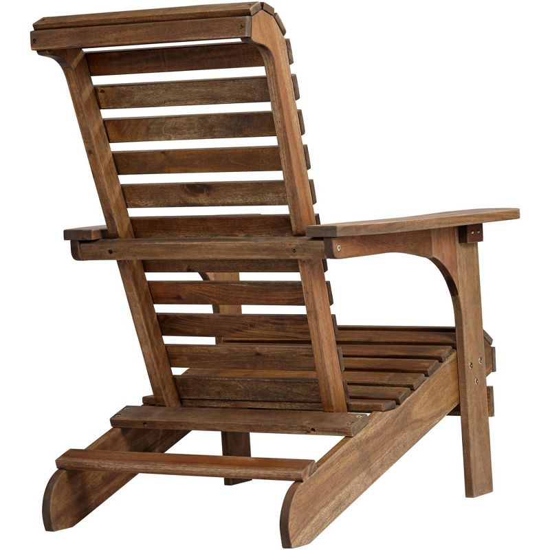 Teal Island Designs Kenneth Acacia Natural Wood Adirondack Chair