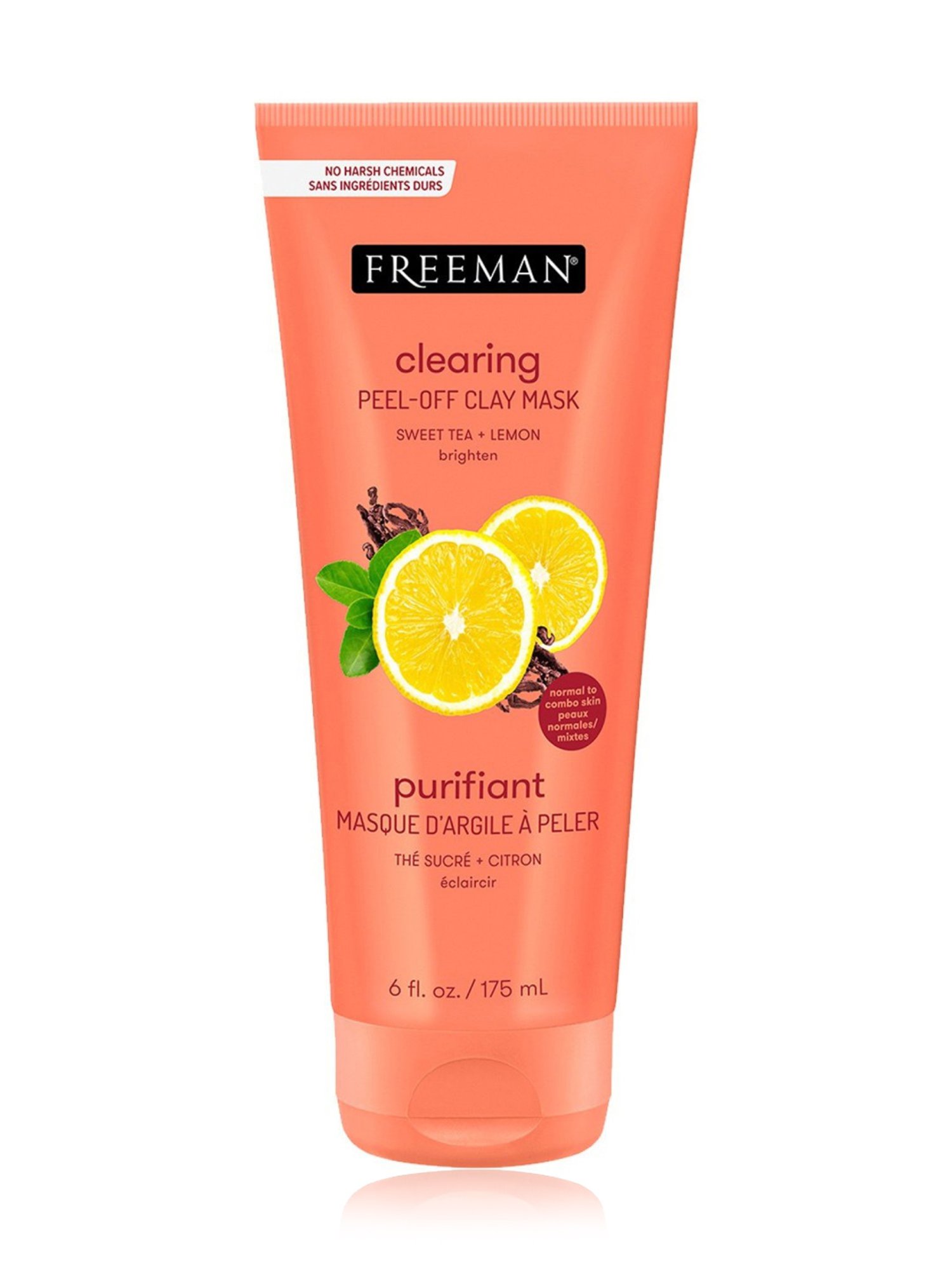 FREEMAN Sweet Tea + Lemon Clearing Peel-Off Clay Mask - 175 ml