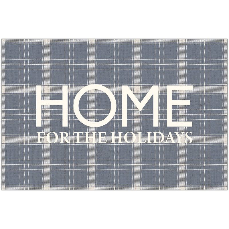 2'x3' Vinyl Home for the Holidays Mat Gray - A&A Story