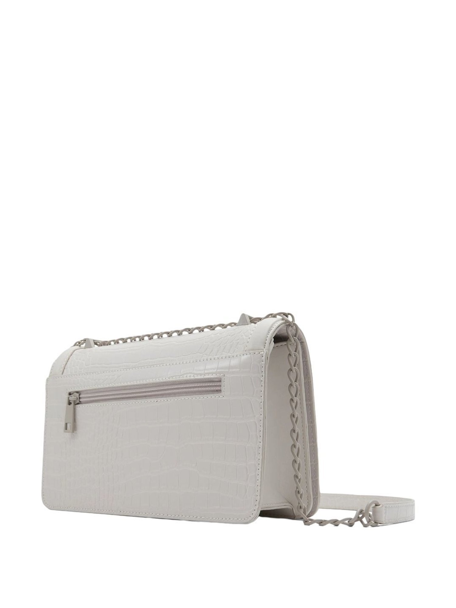 Call It Spring White Textured Small Sling Handbag