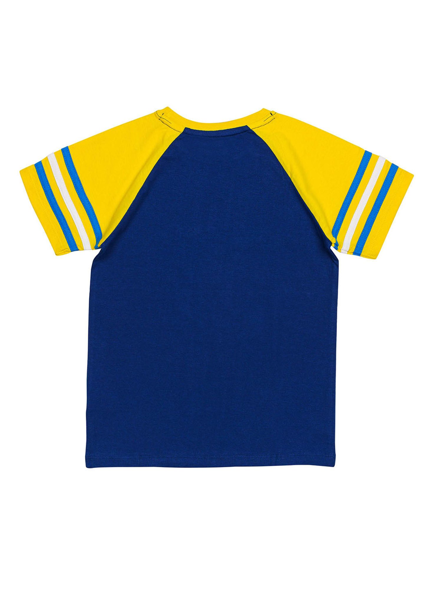 H by Hamleys Boys Navy & Yellow Color Block T-Shirt