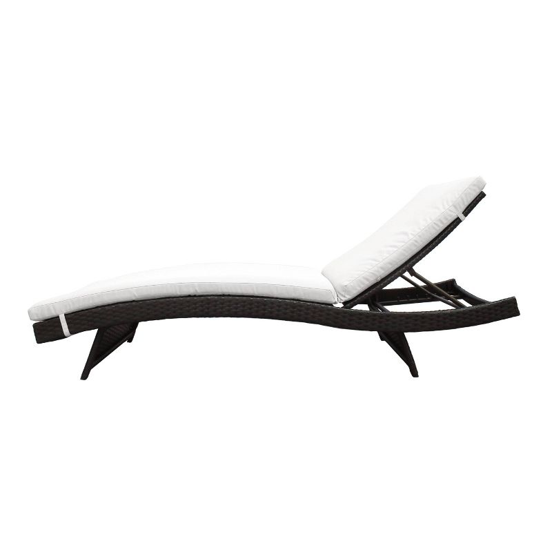 Bali 2pk Patio Chaise Lounges with Cushions - White - TK Classics