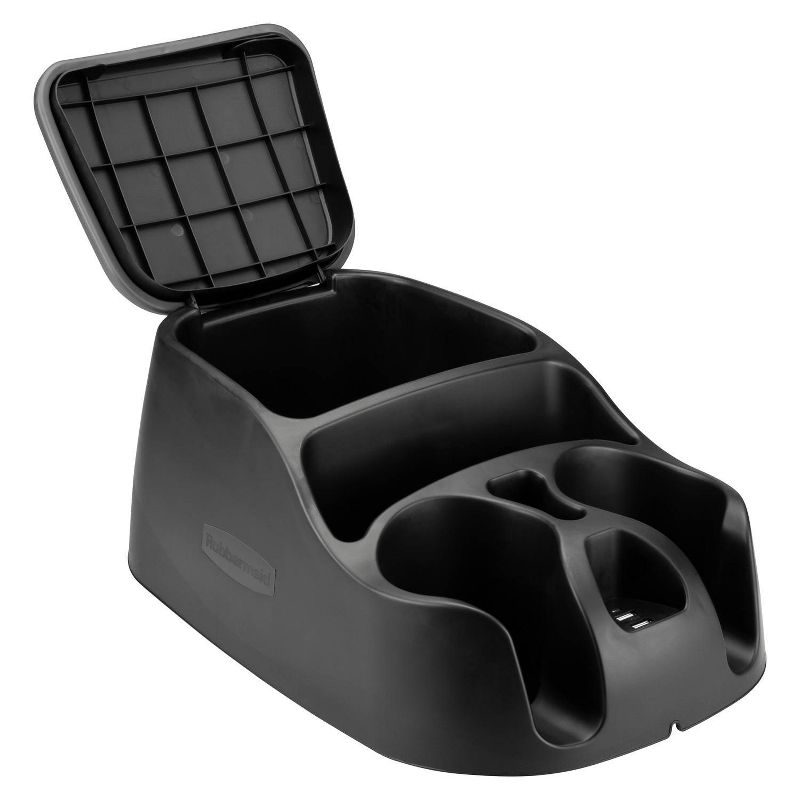 DU-HA 10410 Secure Under Seat Interior Heavy Duty Polyethylene Storage Organizer Compartment for Guns, Tools, and Valuables with Lockable Lid, Black