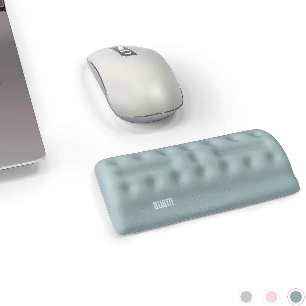 BUBM Mouse Wrist Rest Support Ungraded Ergonomic Cushion Pad Memory Foam Hand Pillow Mat Comfortable Arm Stand Pain Relief with Non Slip Base for Office,Home,Computer,Laptop,Desktop,Gaming(Gray)