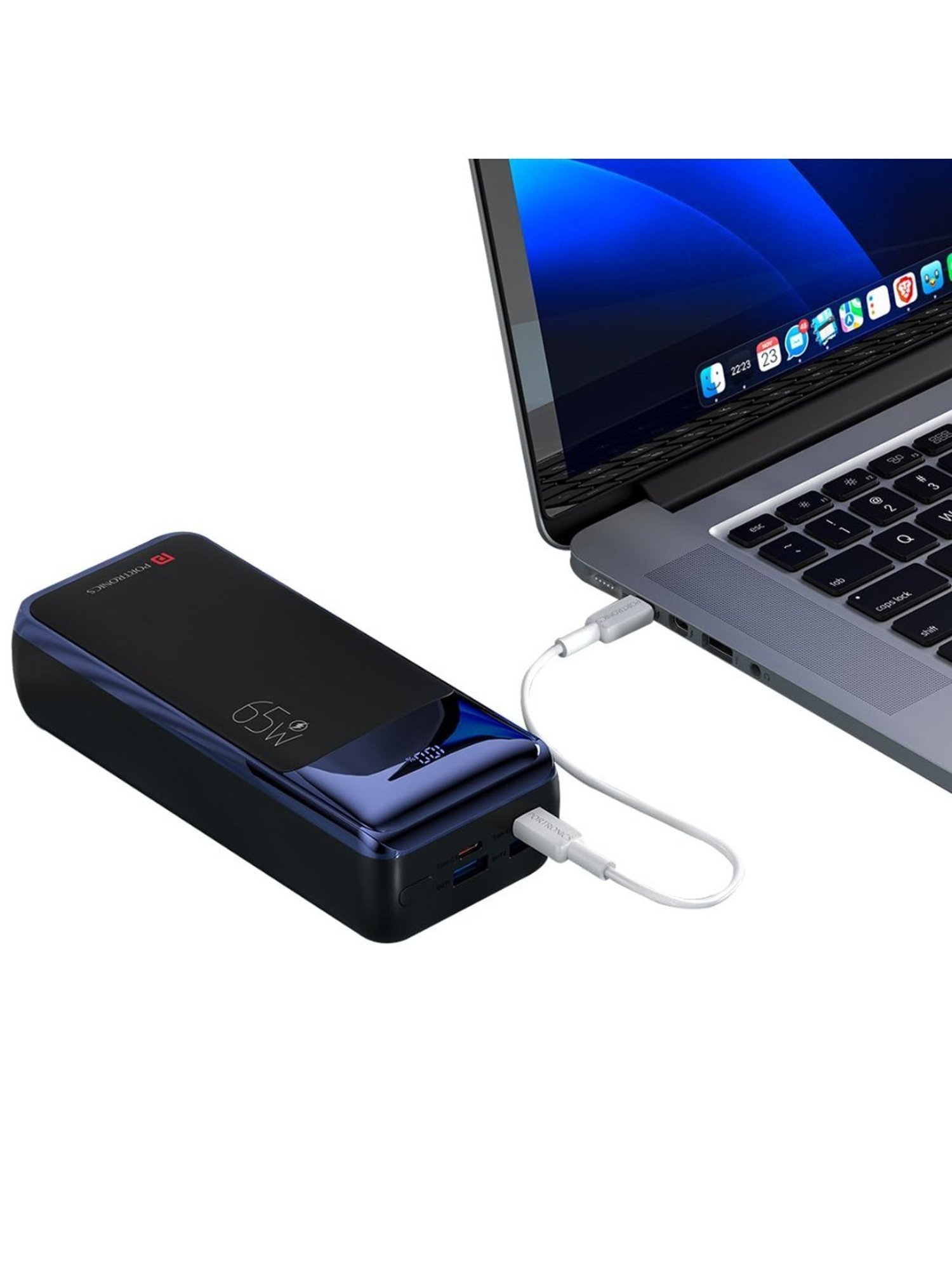 Portronics Ampbox 10000 mAh Power Bank with 22.5W Fast Charging & Digital Display (Black)