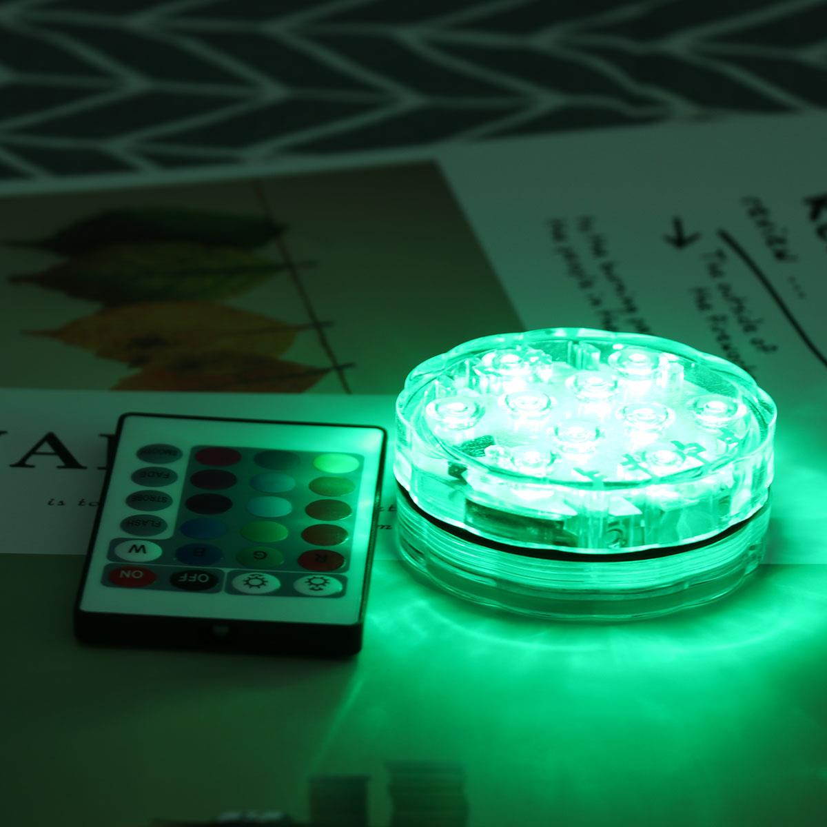 2Pcs LED Remote Control Diving Light Candle Light Decoration Use Swimming Pool Underwater Light with 2PCS 21 Keys Remote Control