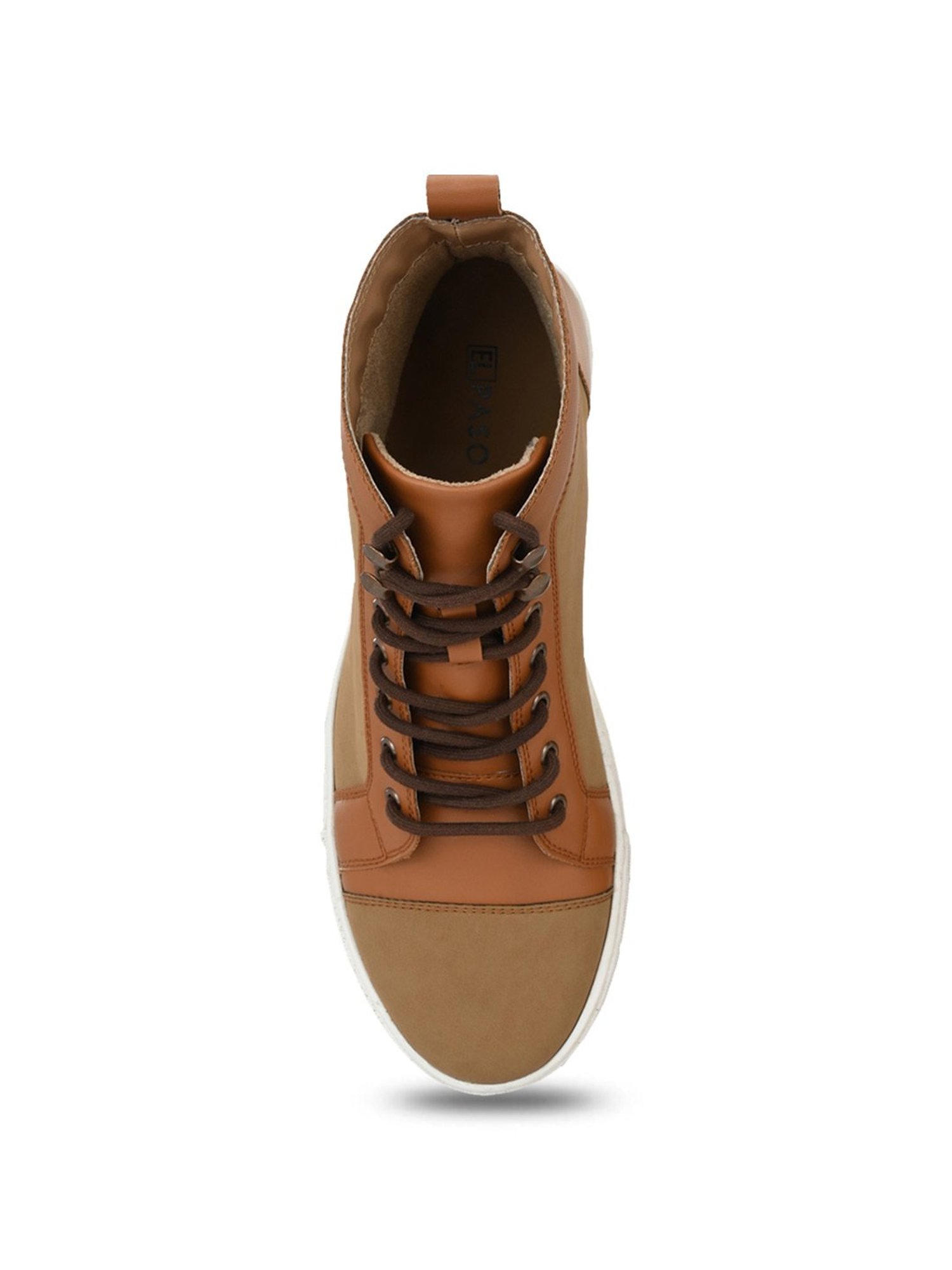 El Paso Men's Tan Derby Boots