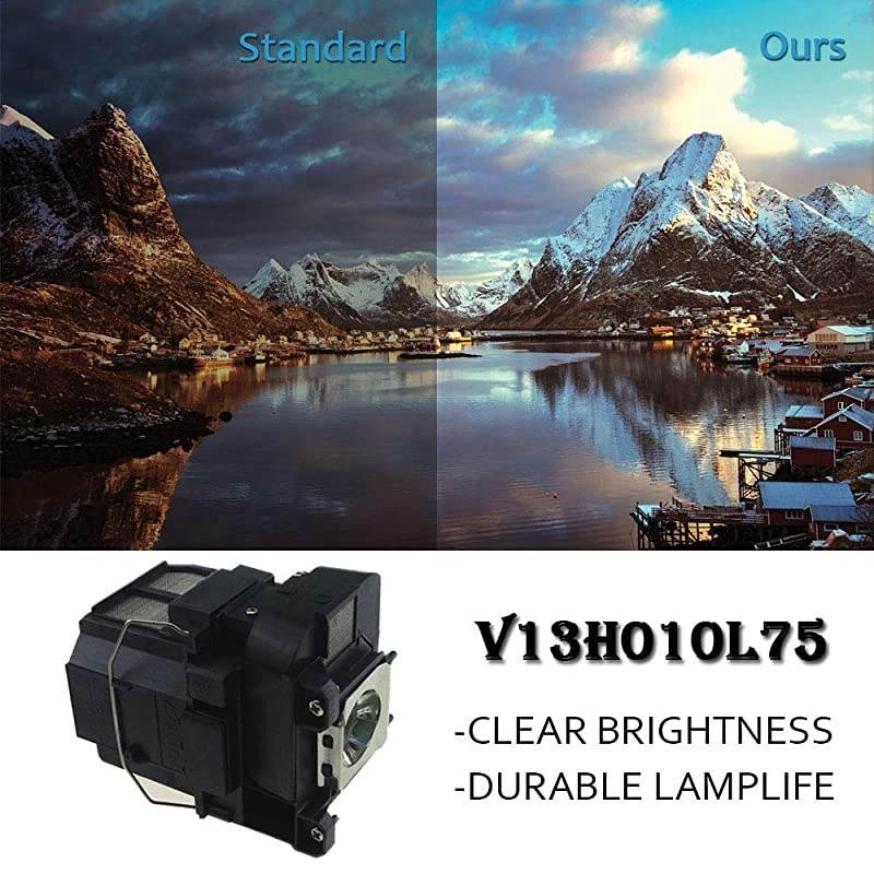 Projector Lamp Bulb V13H010L75 for Epson ELPLP75 Powerlite 1940W 1945W 1950 1955 1960 1965 EB1940W EB1945W EB1950 EB1955 EB1960 EB1965