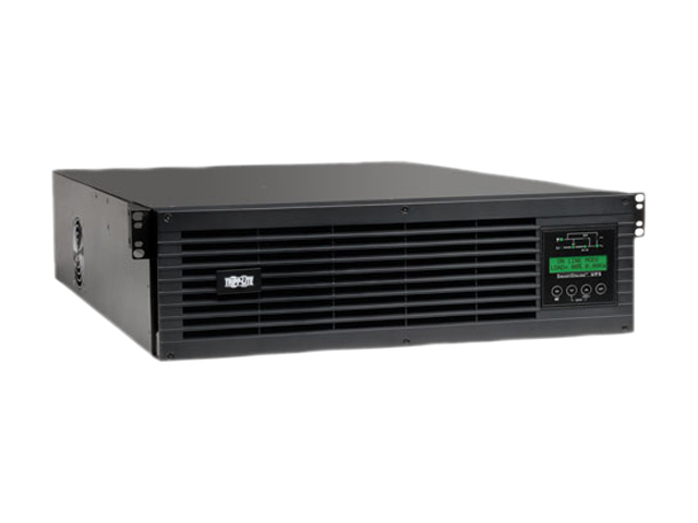 PR1000LCDRT2U Smart App Sinewave UPS System, 1000VA/900W, 8 Outlets, AVR, 2U Rack/Tower Black