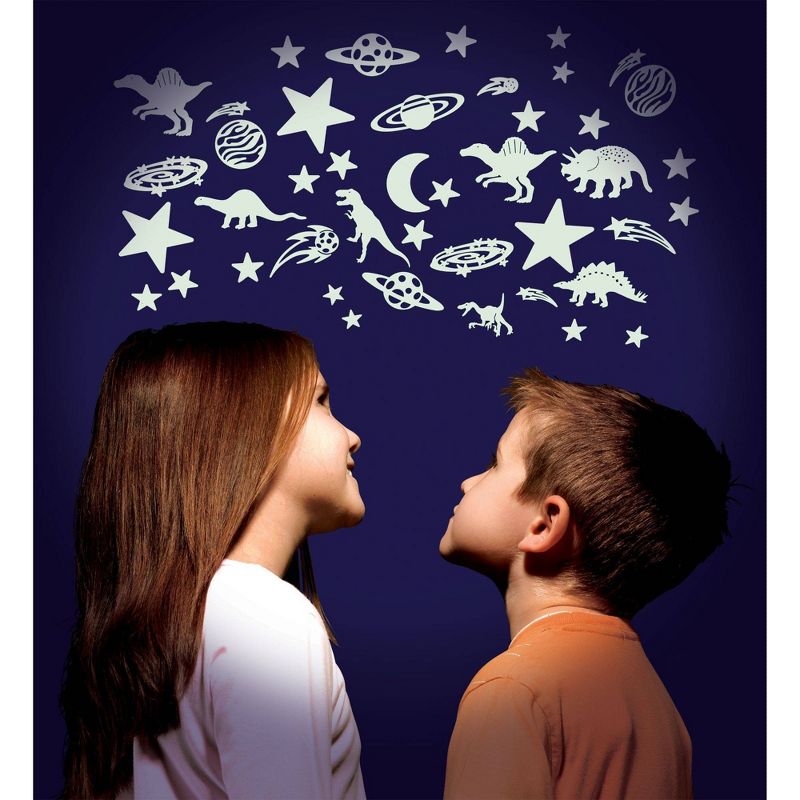 The Original Glowstars Cosmic Glow Dinosaurs and Stars Set