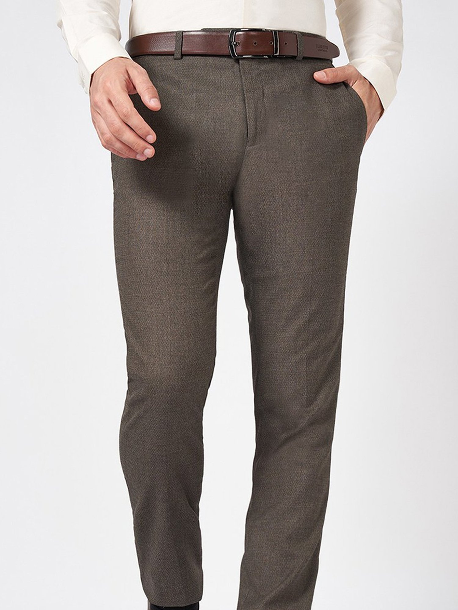 Arrow Navy Regular Fit Trousers